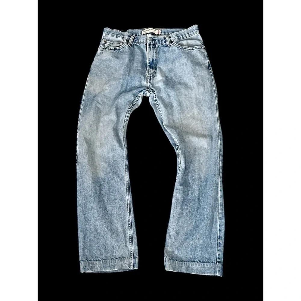 90's Vintage Levi's Jeans Men's 32x29 Blue Light Wash‎ 505 Custom Bottom Hem